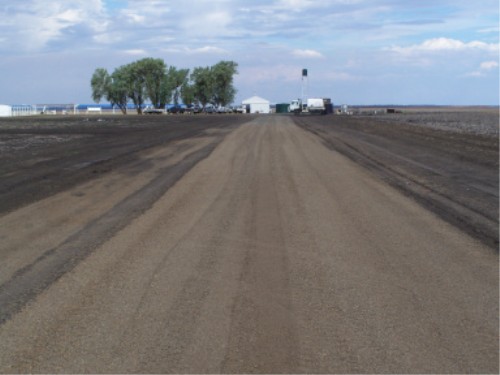 Completed road to Field